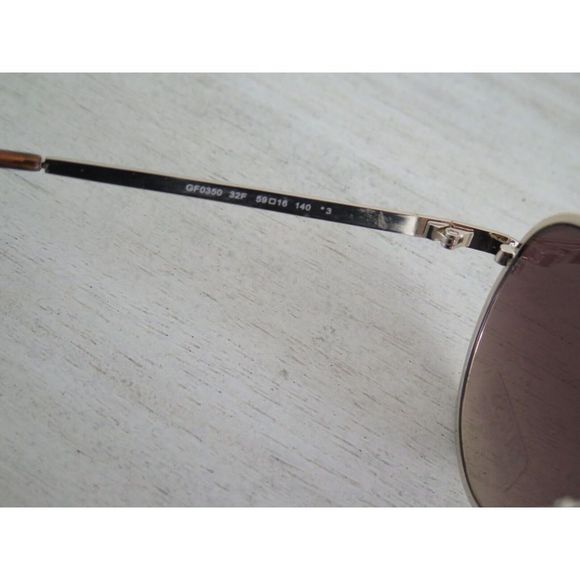 Guess GF0350 Women's Gold Tone Metal Frame Brown Gradient Aviator Sunglasses - Picture 9 of 11